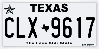 TX license plate CLX9617