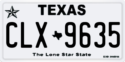 TX license plate CLX9635