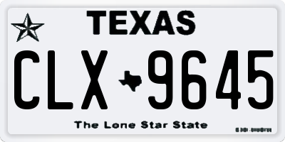 TX license plate CLX9645