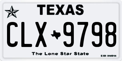 TX license plate CLX9798