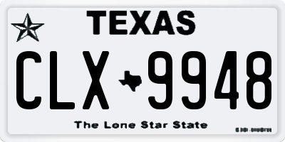 TX license plate CLX9948