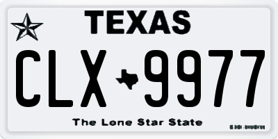 TX license plate CLX9977