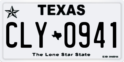 TX license plate CLY0941