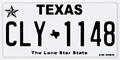 TX license plate CLY1148