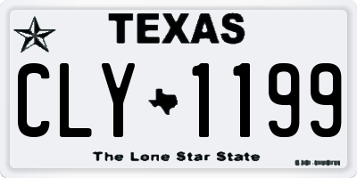 TX license plate CLY1199