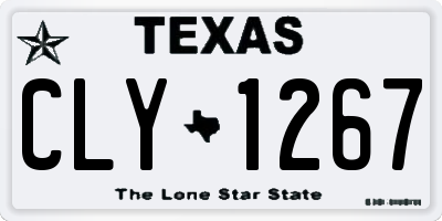 TX license plate CLY1267