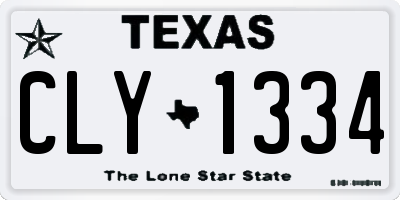 TX license plate CLY1334