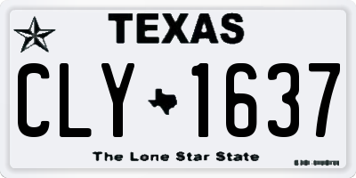 TX license plate CLY1637