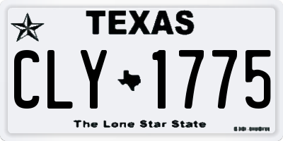 TX license plate CLY1775