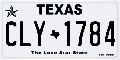 TX license plate CLY1784