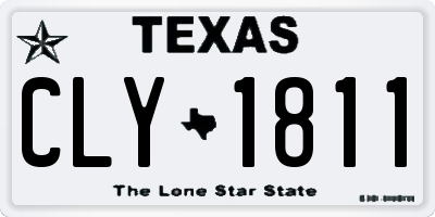 TX license plate CLY1811