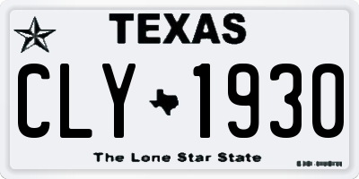 TX license plate CLY1930