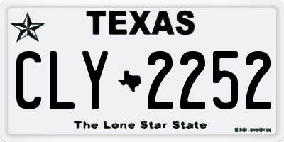 TX license plate CLY2252