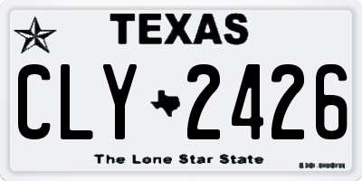 TX license plate CLY2426
