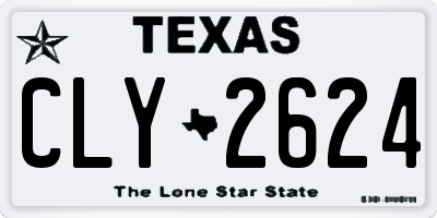 TX license plate CLY2624