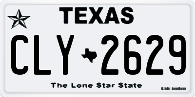 TX license plate CLY2629