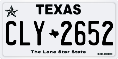 TX license plate CLY2652