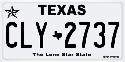 TX license plate CLY2737