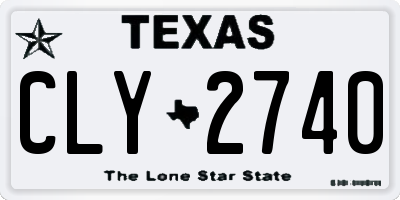 TX license plate CLY2740