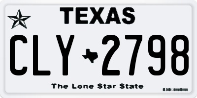 TX license plate CLY2798