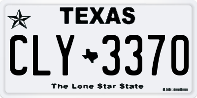 TX license plate CLY3370