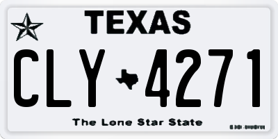 TX license plate CLY4271