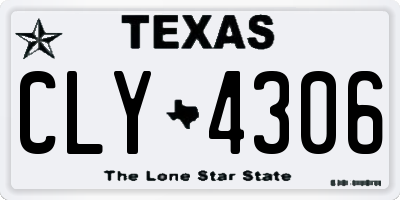 TX license plate CLY4306