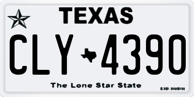 TX license plate CLY4390