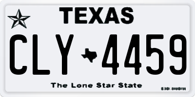TX license plate CLY4459