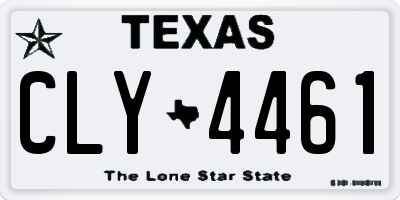 TX license plate CLY4461