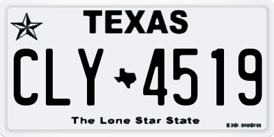 TX license plate CLY4519