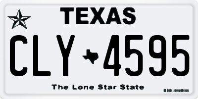 TX license plate CLY4595