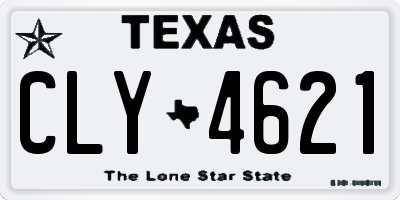 TX license plate CLY4621