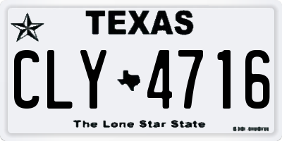 TX license plate CLY4716