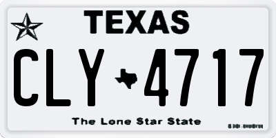 TX license plate CLY4717