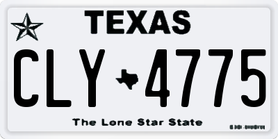 TX license plate CLY4775