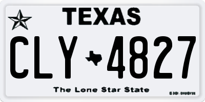 TX license plate CLY4827