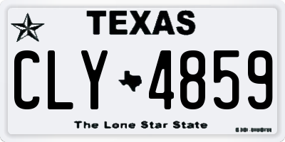 TX license plate CLY4859