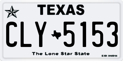 TX license plate CLY5153