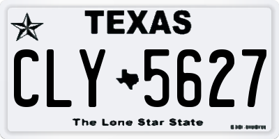 TX license plate CLY5627