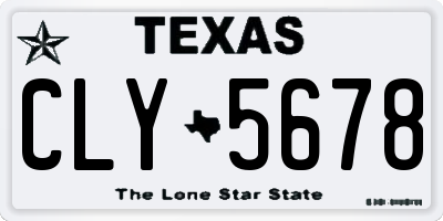 TX license plate CLY5678