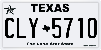 TX license plate CLY5710