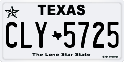 TX license plate CLY5725