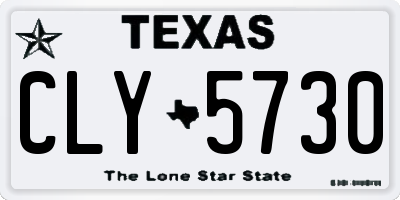 TX license plate CLY5730