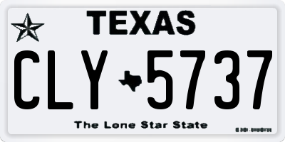 TX license plate CLY5737