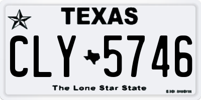 TX license plate CLY5746