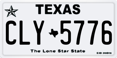 TX license plate CLY5776