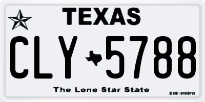 TX license plate CLY5788