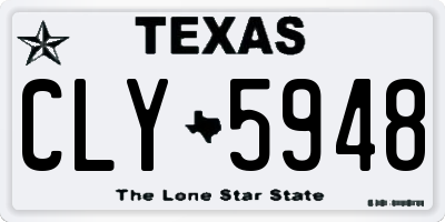 TX license plate CLY5948