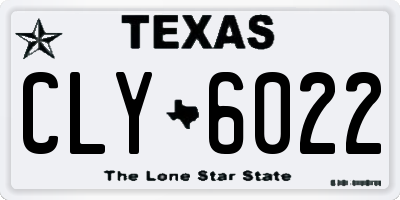 TX license plate CLY6022
